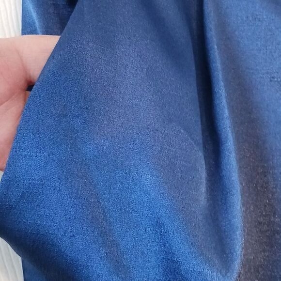 Teeze Me Strapless Mini Dress Front Button Fold Detail Royal Blue Size 9 Junior - Picture 5 of 10